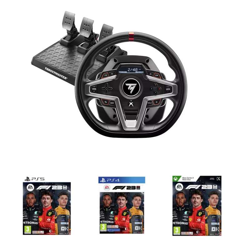 Thrustmaster T248 Racing Wheel - Xbox & Playstation Versions (Both Work With PC) + F1 23 - £229.99 Click & Collect @ Argos