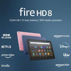 Amazon Kindle Fire 8" HD Tablet with Alexa 32GB (12th gen) w/c via link sold by BeautyStoresLtd / eBay