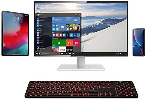Arteck Universal Backlit 7-Colors & Adjustable Brightness Keyboard £23.19 with 20% off code Dispatches from Amazon Sold by ARTECK