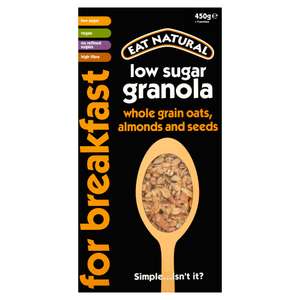 Eat Natural for Breakfast Low Sugar Granola Whole Grain Oats 450g - £2 @ Sainsbury's