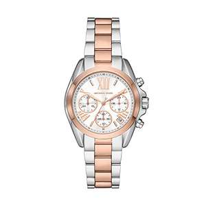 Michael Kors Watch for Women Bradshaw, Chronograph Movement, 36 mm Silver Stainless Steel Case with a Stainless Steel Strap, MK7258