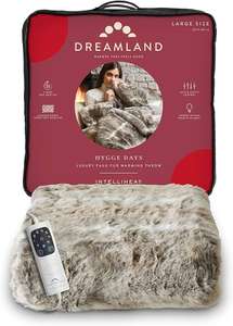 Dreamland Intelliheat Faux Fur Warming Throw - Alaskan Husky - w/Code For Advantage Card Holders
