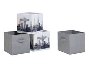 Set of 4 Argos Home City Canvas Boxes (28x28x28cm) - £5 - Free Click and Collect @ Argos
