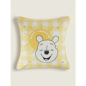 Disney Winnie The Pooh Yellow Gingham Cushion £4 ( +Free Click & Collect ) @ George (Asda)