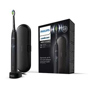 Philips Sonicare ProtectiveClean 4300 - Sonic Electric Toothbrush with W2 Optimal White Toothbrush Head, Travel Case and Charger, in Black