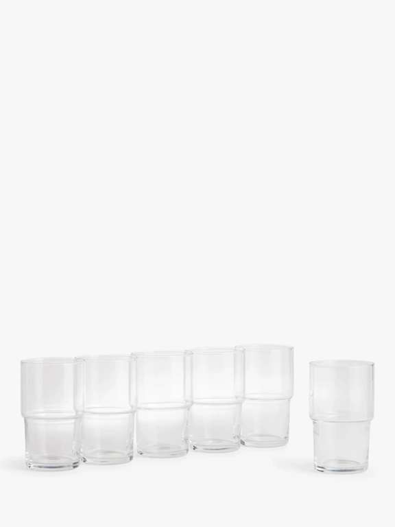 John Lewis Stacking Highball Glass (Set of 6 - 440ml) - £4.50 + (£2.50 Click & Collect - Free over £30) - @ John Lewis