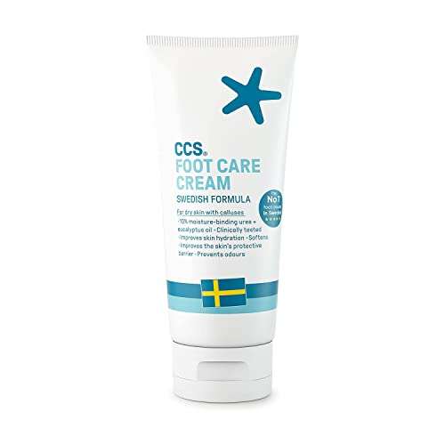 CCS Professional Foot Care Cream for Cracked Heels and Dry Skin - Foot Cream with 10% Urea and Eucalyptus - ,175 ml (Pack of 1) (S&S £5.86)