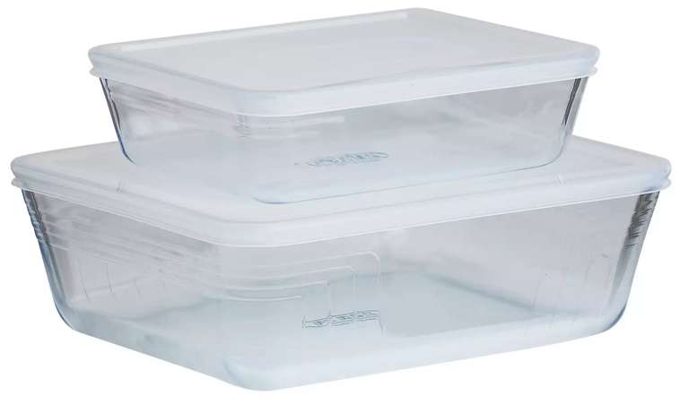 Pyrex Set of 2 Glass Roasters with Plastic Storage Lids - £10.66 + Free Click & Collect @ Argos