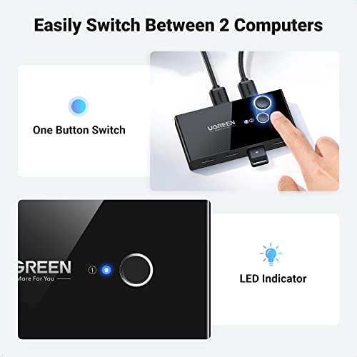 UGREEN USB 3.0 Switch 4 Port USB Switch Selector 5Gbps - Sold by UGREEN GROUP LIMITED UK
