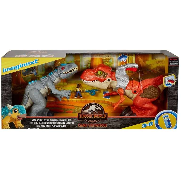 Imaginext Jurassic World Camp Cretaceous T.Rex Vs Indominus - £28.50 with code + free collection @ Argos