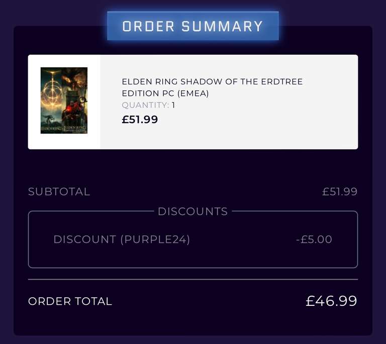 Elden Ring Shadow Of The Erdtree Edition PC (EMEA) Steam