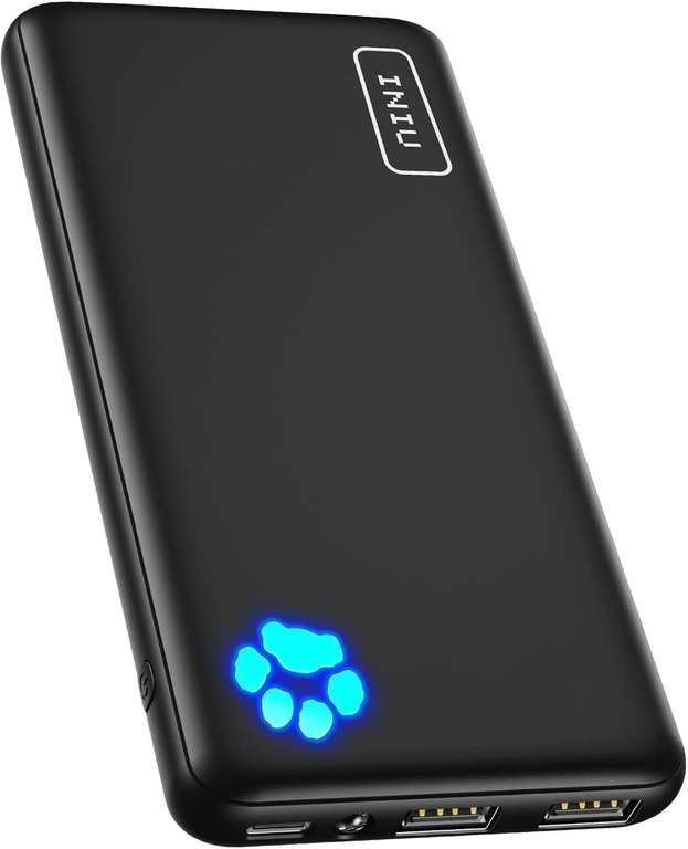 INIU Power Bank, Portable Charger 10000mAh Slimmest & Lightest High-Speed USB C Input & Output - TopStar GETIHU Accessory FBA with voucher