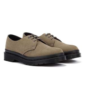 Dr. Martens 1461 Milled Nubuck WP Grey Lace-Up Shoes W/Code