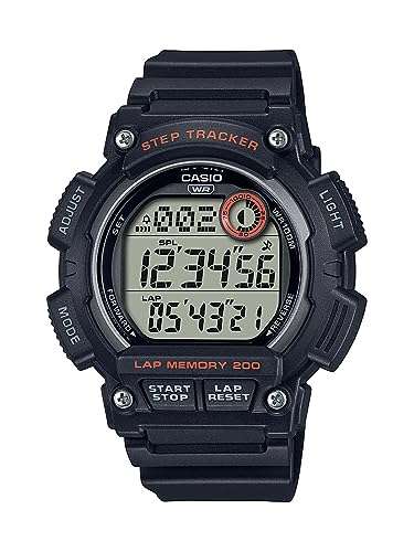Casio Step Tracker 100m WR 5 Alarms Watch WS-2100H-8AV via Amazon US