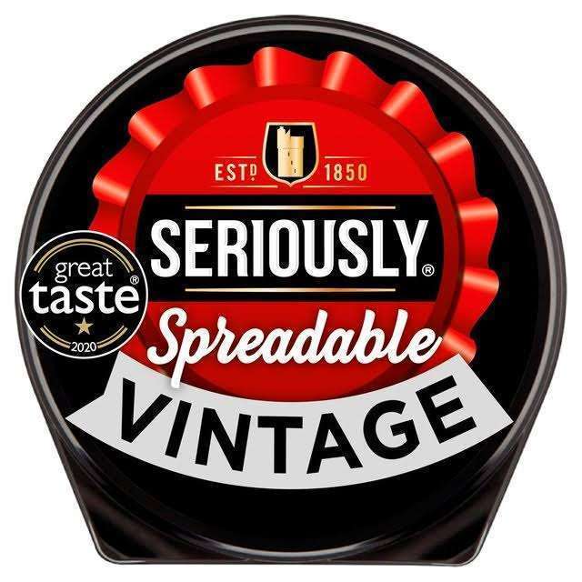 Seriously Spreadable Cheese Spread 125g - Original / Lighter / Vintage + Star Product Cashback