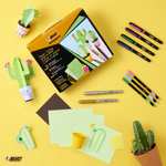 BIC Intensity Paper Cactus Kit with 12 Colouring Felt Pens, 8 Fineliners, 2 Metallic Permanent Markers, and 22 Sheets with Printed Cutouts