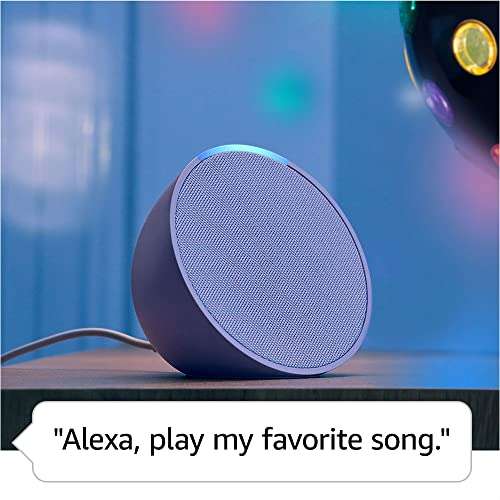 Amazon Echo Pop | Full sound compact Wi-Fi and Bluetooth smart speaker with Alexa | Charcoal, White, Lavender, Teal