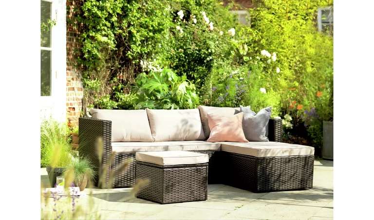 Habitat Mini Corner Sofa Set with Storage - Grey / Brown £256 with code + £6.95 delivery @ Argos
