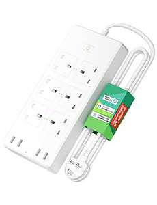 Meross Smart Power Strip, 6 AC Outlets and 4 USB Ports, smart extension lead alexa compatible, Compatible with Google Home, SmartThings