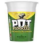 Pot Noodle Chicken & Mushroom Standard Pot Noodle instant vegetarian snack quick to make noodles 12 x 90g - £7.31 S&S / £6.93 S&S + Voucher