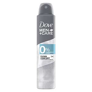 Dove Clean Comfort Deodorant For Men, 0% Aluminium Free Body Spray, 48 Hour Protection, Bulk 6 pack (200 ml) £12 @ Amazon