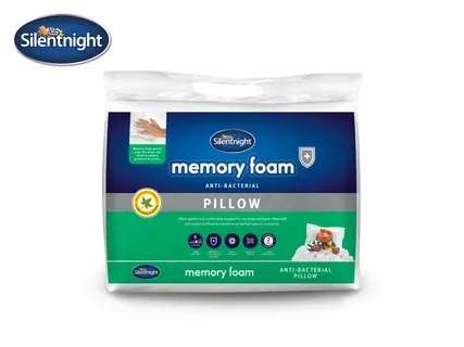 SilentNight anti bacterial memory foam pillow @ Lidl (In-store Only)