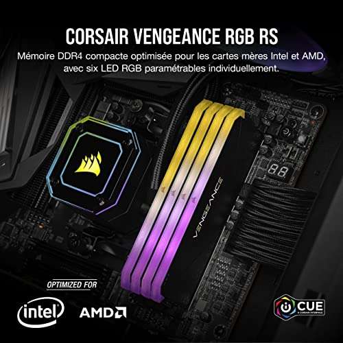 Corsair Vengeance RGB RS 32GB (2x16GB) DDR4 3600MHz C18 Desktop Memory (Dynamic RGB Lighting) £93.78 at Amazon