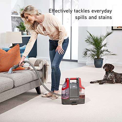 Vax SpotWash Spot Cleaner. Lifts Spills and Stains from Carpets, Stairs, Upholstery. Portable and Compact.CDCW-CSXS, 1.6L, Red £99 at Amazon
