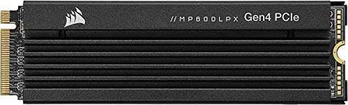 Corsair MP600 PRO LPX 2TB M.2 NVMe PCIe x4 Gen4 SSD, Optimised for PS5 (Up to 7,100MB/sec Sequential Read & 6,800MB/sec Sequential Write
