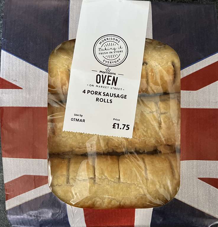 Morrisons Sausage Rolls - 50p in store bakery or 4 for £1.75 @ Morrisons Anlaby Hull