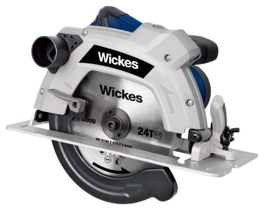 Wickes 190mm Corded Circular Saw with Laser Guide - 1400W - Free C&C
