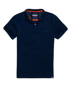 Superdry Mens Classic Lite Micro Pique Midnight Navy / Poolside Pique Polo Bright Green - Polo Shirts, £14, size S @ Superdry eBay store