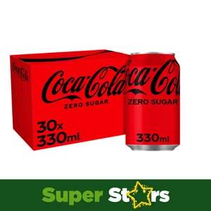 Coca-Cola Zero Sugar Cans £12.50 + Super Star Product - Get £3 in your Cashpot / Buy 2 Get An Extra £5 in your Cashpot @ Asda