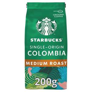 6x Starbucks Colombia Single Origin Medium Roast Ground Coffee 200g (BBE 14/06/22) - £7.99 / £8.99 delivered @ Yankee Bundles
