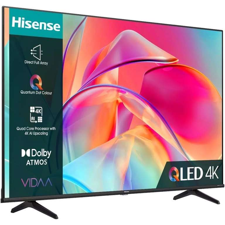 Hisense 50" 4K Ultra HD QLED Smart TV 50E7KQTUK + 5 Year Warranty - W/Code via App | Sold by Marks Electrical (UK Mainland)