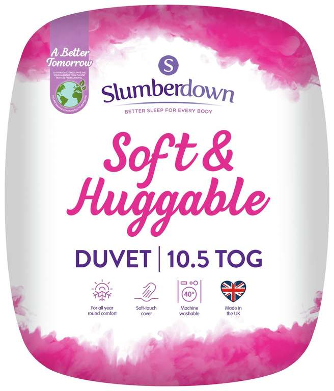 Slumberdown Soft and Huggable 10.5 Tog Duvet – Double (Free Click & Collect at Selected Locations) @ Argos