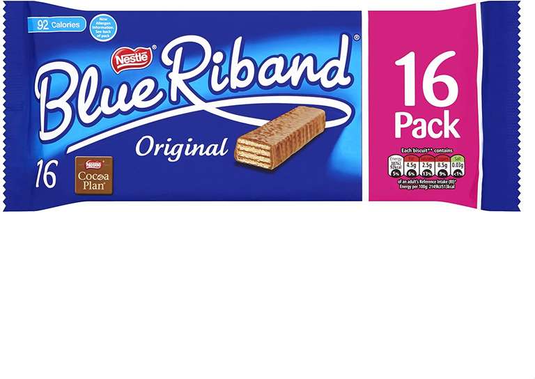 Blue Riband Milk Chocolate Wafer Biscuit, 288g 16 pack £1.75 @ Amazon