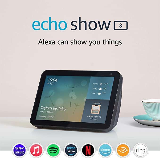 2x Amazon echo show 8 1st gen for £109.99 using code @ Amazon (Selected accounts)
