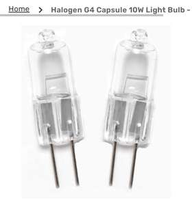 Halogen G4 Capsule 10W Light Bulb - 4 pack