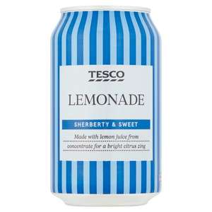 Tesco Lemonade 330Ml 6 cans for £1.80 clubcard price at Tesco