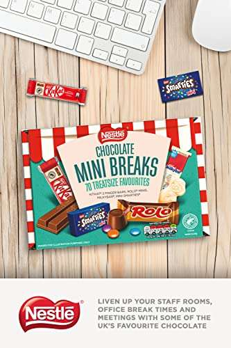 Nestle Chocolate Mini's Selection Box, 70 Chocolate Bars - KitKat, Smarties, Rolos, Milkybar £14.24 @ Amazon