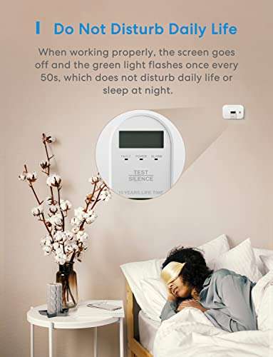 Meross Carbon Monoxide Detector, 2 Pack LCD Digital Display CO Alarm £27.59 With Voucher @ Amazon