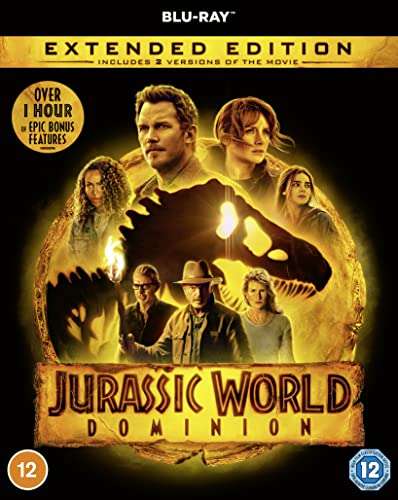 Jurassic World Dominion EXTENDED EDITION [Blu-ray] [2022] [Region Free] - £7.99 @ Amazon