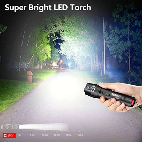 REHKITTZ Torch, Torches Led Super Bright 2000 Lumen (2 Pack) w/voucher sold by 4US FB Amazon