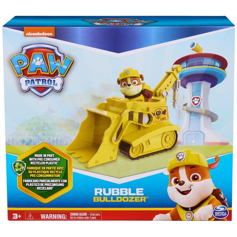 Paw Patrol - Rubble’s Bulldozer - Toy Vehicle with Collectible Action Figure