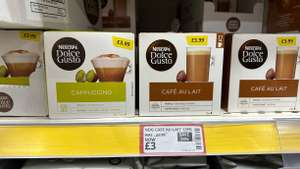 Dolce Gusto - Cafe au lait 12 pods or Cappuccino 6 drinks - instore Crawley