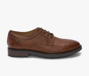 Next Men’s Standard Fit (F) Tan Leather Cleated Derby Shoes £24 free click and collect @ Next