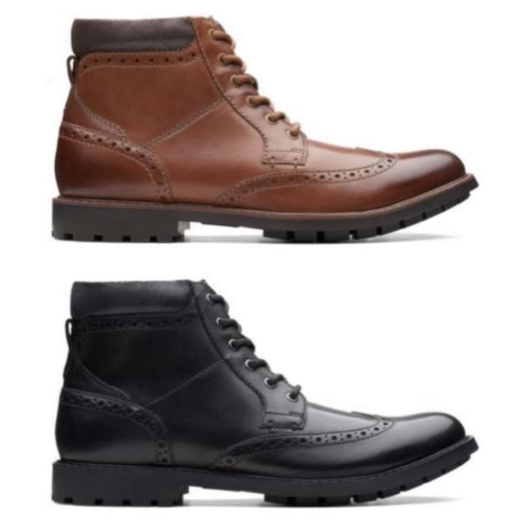 Clarks Men’s ‘Curington’ Leather Boots (Sizes 6-12) - £39.20 With Code + Free Delivery @ Clarks Outlet