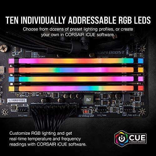 Corsair Vengeance RGB PRO 32GB (2 x 16GB) DDR4 3600MHz C18, High Performance Desktop Memory Kit (AMD Optimised) - Black £79.99 @ Amazon