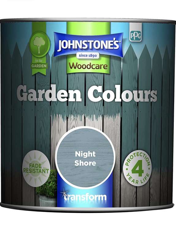 Johnstone’s Exterior Wood Paint 1L (Seagreen Splash / Night Shore) - £5.50 @ Amazon